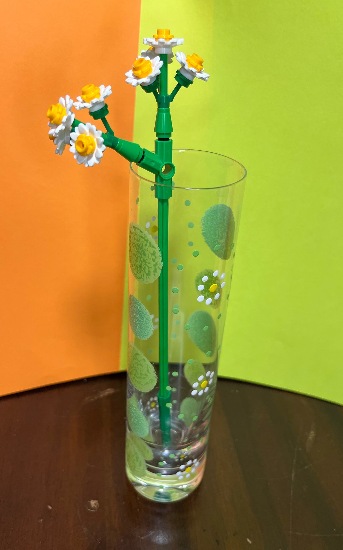 Green Floral Vase